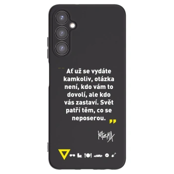 Picasee silikónový čierny obal pre Samsung Galaxy A05s A057G - Kazma - SVĚT PATŘÍ TĚM, CO SE NEPOSEROU