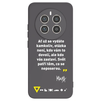 Picasee silikónový čierny obal pre Realme 12 Pro 5G - Kazma - SVĚT PATŘÍ TĚM, CO SE NEPOSEROU