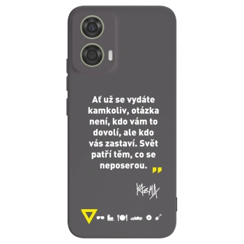 Obal pre Motorola Moto G24 - Kazma - SVĚT PATŘÍ TĚM, CO SE NEPOSEROU
