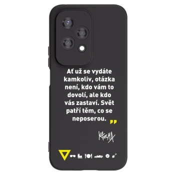 Picasee silikónový čierny obal pre Honor 200 Lite - Kazma - SVĚT PATŘÍ TĚM, CO SE NEPOSEROU