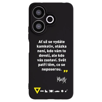Picasee silikónový čierny obal pre Xiaomi Redmi 13 4G - Kazma - SVĚT PATŘÍ TĚM, CO SE NEPOSEROU