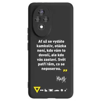 Picasee silikónový čierny obal pre Honor 200 5G - Kazma - SVĚT PATŘÍ TĚM, CO SE NEPOSEROU