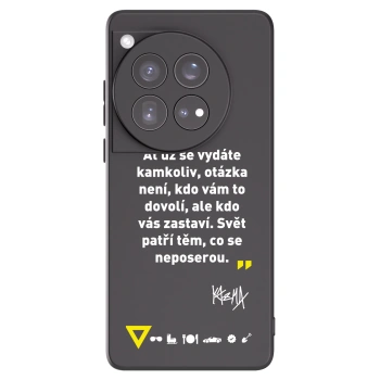 Picasee silikónový čierny obal pre OnePlus 12 5G - Kazma - SVĚT PATŘÍ TĚM, CO SE NEPOSEROU