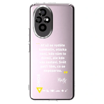 Picasee silikónový prehľadný obal pre Honor 200 Pro 5G - Kazma - SVĚT PATŘÍ TĚM, CO SE NEPOSEROU