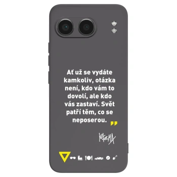 Picasee silikónový čierny obal pre OnePlus Nord 4 - Kazma - SVĚT PATŘÍ TĚM, CO SE NEPOSEROU