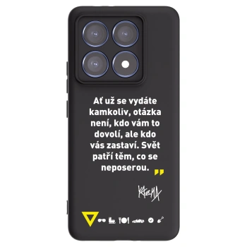 Picasee silikónový čierny obal pre Xiaomi 14T Pro - Kazma - SVĚT PATŘÍ TĚM, CO SE NEPOSEROU