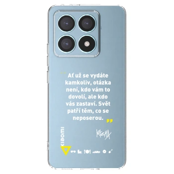 Picasee silikónový prehľadný obal pre Xiaomi 14T Pro - Kazma - SVĚT PATŘÍ TĚM, CO SE NEPOSEROU