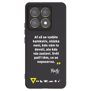 Picasee silikónový čierny obal pre Xiaomi 14T - Kazma - SVĚT PATŘÍ TĚM, CO SE NEPOSEROU
