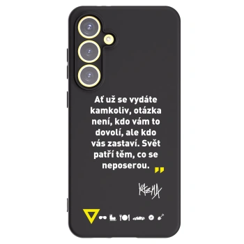 Picasee silikónový čierny obal pre Samsung Galaxy S24 FE S721B - Kazma - SVĚT PATŘÍ TĚM, CO SE NEPOSEROU