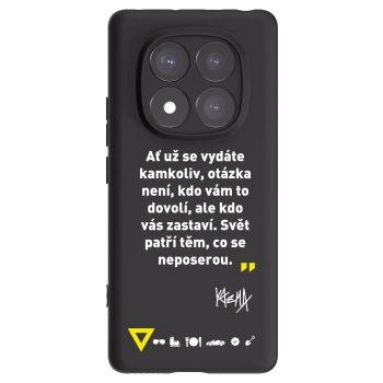 Picasee silikónový čierny obal pre Xiaomi Redmi Note 14 Pro+ 5G - Kazma - SVĚT PATŘÍ TĚM, CO SE NEPOSEROU