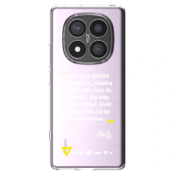 Picasee silikónový prehľadný obal pre Xiaomi Redmi Note 14 Pro+ 5G - Kazma - SVĚT PATŘÍ TĚM, CO SE NEPOSEROU