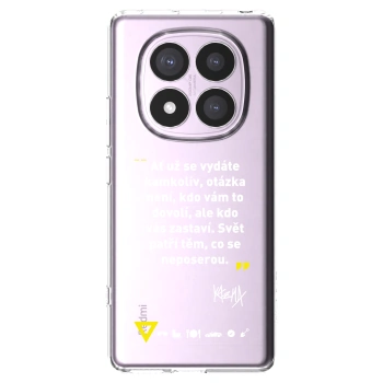 Picasee silikónový prehľadný obal pre Xiaomi Redmi Note 14 Pro 5G - Kazma - SVĚT PATŘÍ TĚM, CO SE NEPOSEROU
