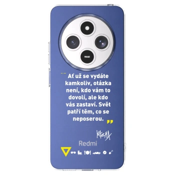 Picasee silikónový prehľadný obal pre Xiaomi Redmi 14C - Kazma - SVĚT PATŘÍ TĚM, CO SE NEPOSEROU