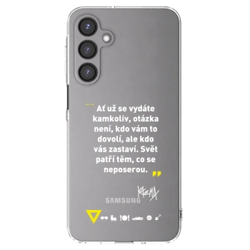 Picasee silikónový prehľadný obal pre Samsung Galaxy A16 5G - Kazma - SVĚT PATŘÍ TĚM, CO SE NEPOSEROU