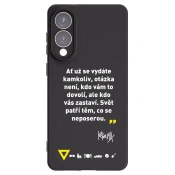 Picasee silikónový čierny obal pre Samsung Galaxy S25 Edge 5G - Kazma - SVĚT PATŘÍ TĚM, CO SE NEPOSEROU