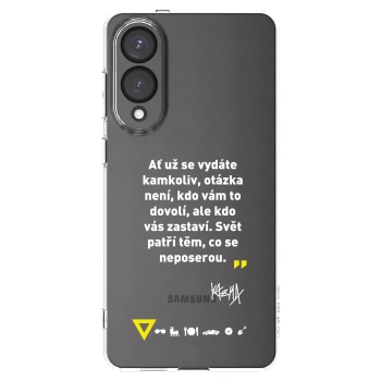 Picasee silikónový prehľadný obal pre Samsung Galaxy S25 Edge 5G - Kazma - SVĚT PATŘÍ TĚM, CO SE NEPOSEROU