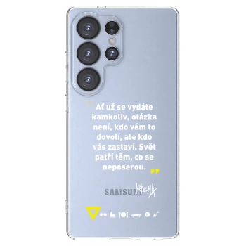 Picasee silikónový prehľadný obal pre Samsung Galaxy S25 Ultra 5G - Kazma - SVĚT PATŘÍ TĚM, CO SE NEPOSEROU