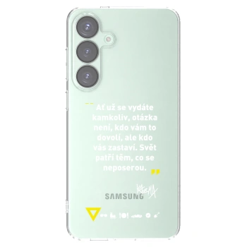 Picasee silikónový prehľadný obal pre Samsung Galaxy S25+ 5G - Kazma - SVĚT PATŘÍ TĚM, CO SE NEPOSEROU