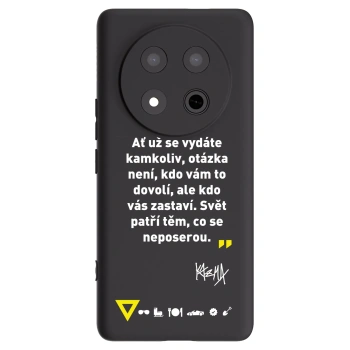 Picasee silikónový čierny obal pre Honor Magic7 Lite 5G - Kazma - SVĚT PATŘÍ TĚM, CO SE NEPOSEROU