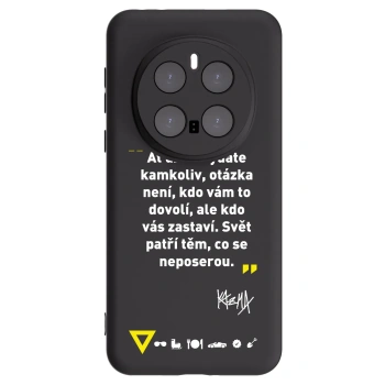 Picasee silikónový čierny obal pre Honor Magic7 Pro 5G - Kazma - SVĚT PATŘÍ TĚM, CO SE NEPOSEROU