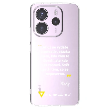 Picasee silikónový prehľadný obal pre Xiaomi Redmi Note 14 4G - Kazma - SVĚT PATŘÍ TĚM, CO SE NEPOSEROU