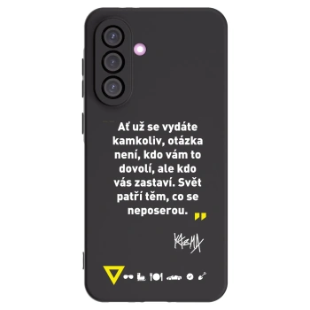 Picasee silikónový čierny obal pre Samsung Galaxy A56 5G A566B - Kazma - SVĚT PATŘÍ TĚM, CO SE NEPOSEROU