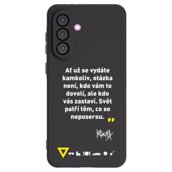 Picasee silikónový čierny obal pre Samsung Galaxy A36 5G - Kazma - SVĚT PATŘÍ TĚM, CO SE NEPOSEROU
