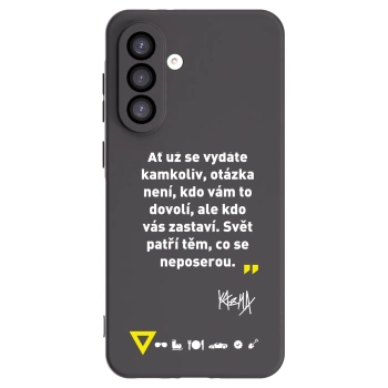 Picasee silikónový čierny obal pre Samsung Galaxy A26 5G A266B - Kazma - SVĚT PATŘÍ TĚM, CO SE NEPOSEROU