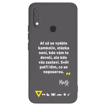 Picasee silikónový čierny obal pre Xiaomi Redmi Note 7 - Kazma - SVĚT PATŘÍ TĚM, CO SE NEPOSEROU
