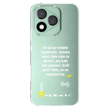 Picasee silikónový prehľadný obal pre Honor 400 Lite 5G - Kazma - SVĚT PATŘÍ TĚM, CO SE NEPOSEROU