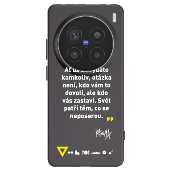Picasee silikónový čierny obal pre Vivo X200 Pro - Kazma - SVĚT PATŘÍ TĚM, CO SE NEPOSEROU