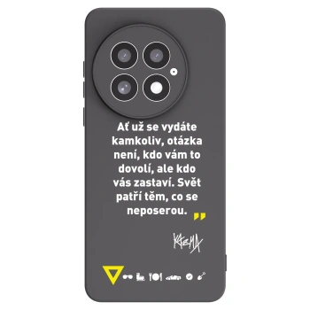 Picasee silikónový čierny obal pre OnePlus 13 5G - Kazma - SVĚT PATŘÍ TĚM, CO SE NEPOSEROU