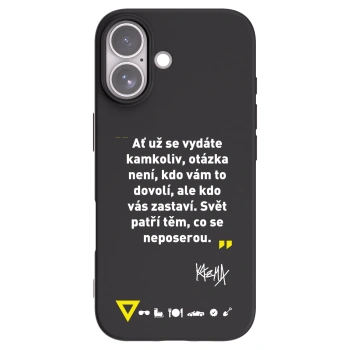 Picasee silikónový čierny obal pre Apple iPhone 17 - Kazma - SVĚT PATŘÍ TĚM, CO SE NEPOSEROU