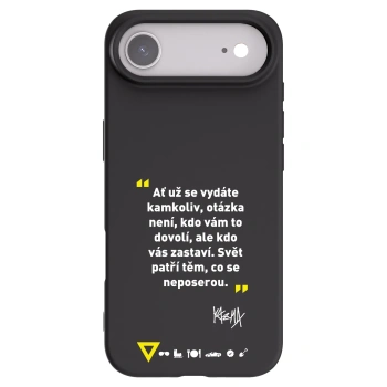 Picasee silikónový čierny obal pre Apple iPhone Air - Kazma - SVĚT PATŘÍ TĚM, CO SE NEPOSEROU