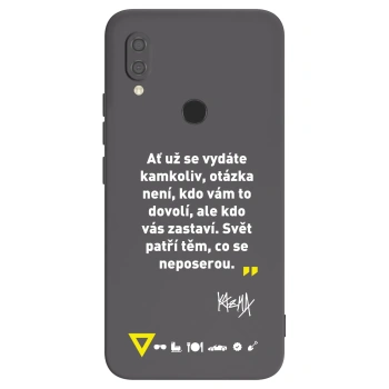 Picasee silikónový čierny obal pre Xiaomi Redmi 7 - Kazma - SVĚT PATŘÍ TĚM, CO SE NEPOSEROU