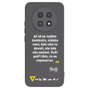 Picasee silikónový čierny obal pre Realme 12X - Kazma - SVĚT PATŘÍ TĚM, CO SE NEPOSEROU