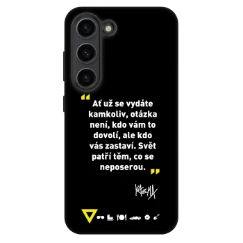 Picasee Fashion Case pre Samsung Galaxy S23+ 5G - Kazma - SVĚT PATŘÍ TĚM, CO SE NEPOSEROU