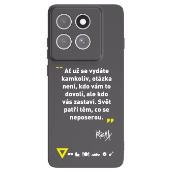 Picasee silikónový čierny obal pre Motorola Edge 60 Pro - Kazma - SVĚT PATŘÍ TĚM, CO SE NEPOSEROU