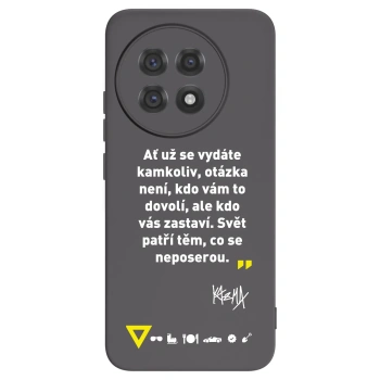 Picasee silikónový čierny obal pre OnePlus 13R 5G - Kazma - SVĚT PATŘÍ TĚM, CO SE NEPOSEROU