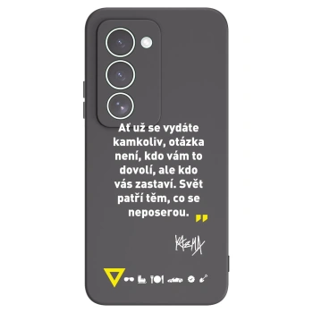 Picasee silikónový čierny obal pre Xiaomi Redmi 15 5G - Kazma - SVĚT PATŘÍ TĚM, CO SE NEPOSEROU