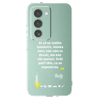 Picasee silikónový prehľadný obal pre Xiaomi Redmi 15 5G - Kazma - SVĚT PATŘÍ TĚM, CO SE NEPOSEROU