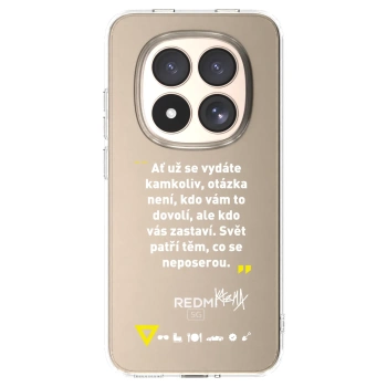 Picasee silikónový prehľadný obal pre Xiaomi Redmi Note 15 Pro 4G - Kazma - SVĚT PATŘÍ TĚM, CO SE NEPOSEROU