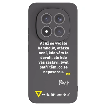 Picasee silikónový čierny obal pre Xiaomi Redmi Note 15 Pro+ - Kazma - SVĚT PATŘÍ TĚM, CO SE NEPOSEROU