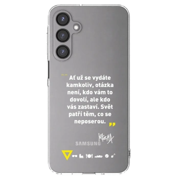 Picasee silikónový prehľadný obal pre Samsung Galaxy A16 4G - Kazma - SVĚT PATŘÍ TĚM, CO SE NEPOSEROU