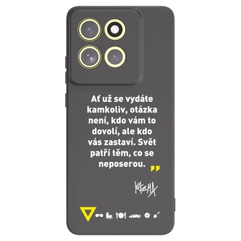Picasee silikónový čierny obal pre Motorola Moto G86 Power 5G - Kazma - SVĚT PATŘÍ TĚM, CO SE NEPOSEROU