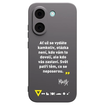 Picasee silikónový čierny obal pre Xiaomi Poco X8 Pro - Kazma - SVĚT PATŘÍ TĚM, CO SE NEPOSEROU