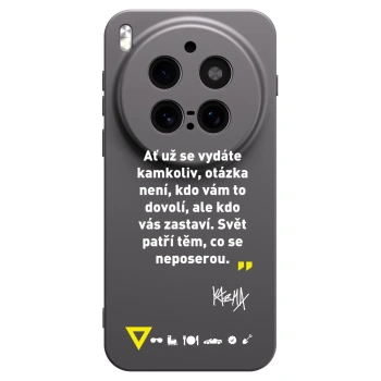 Picasee silikónový čierny obal pre Vivo X300 Pro - Kazma - SVĚT PATŘÍ TĚM, CO SE NEPOSEROU