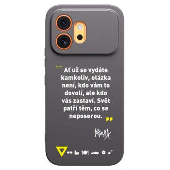 Picasee silikónový čierny obal pre Honor 600 - Kazma - SVĚT PATŘÍ TĚM, CO SE NEPOSEROU