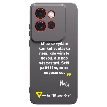Picasee silikónový čierny obal pre Motorola Edge 60 Neo 5G - Kazma - SVĚT PATŘÍ TĚM, CO SE NEPOSEROU