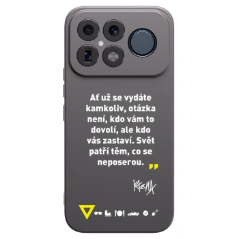 Picasee silikónový čierny obal pre Xiaomi Poco F8 Ultra - Kazma - SVĚT PATŘÍ TĚM, CO SE NEPOSEROU